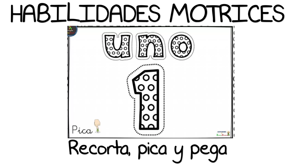 Os dejamos estas actividades para trabajar la motricida fina mientras actividades de picar, recortar y pegar.