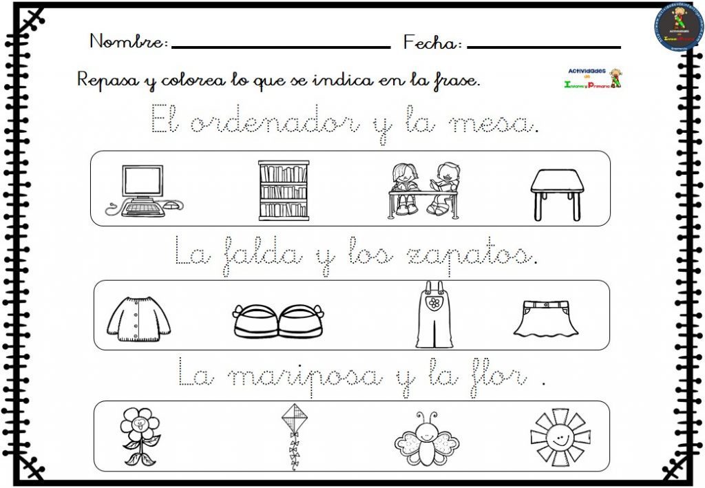 Colección de unas sencillas actividades para trabajar la lectoescritura de los más pequeños.