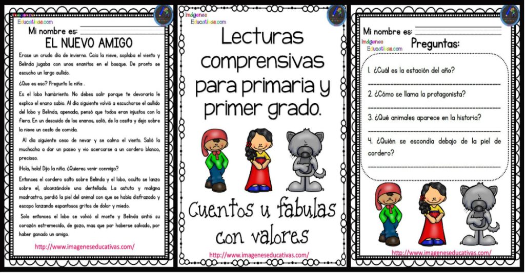 Lecturas comprensivas cuentos con valores Lecturas comprensivas cuentos con valores   Lecturas comprensivas cuentos y fábulas