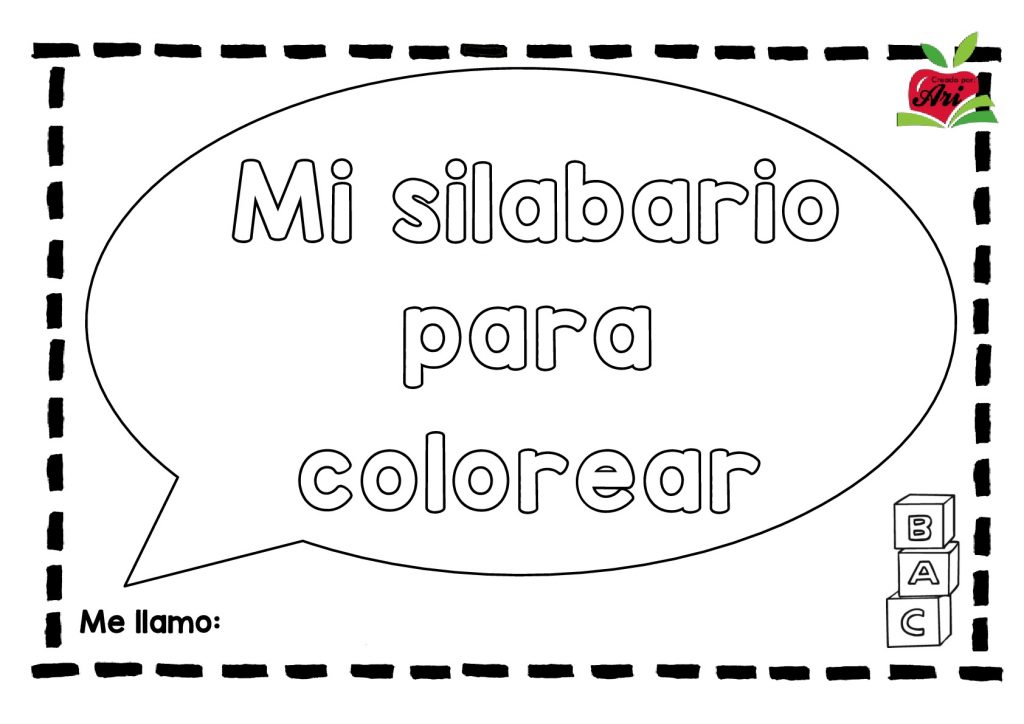 Os dejamos este fantástico silabario listo para descargar y colorear.
