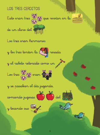 Libros en letra ligada para iniciarse en la lectura - Las manos de mamá