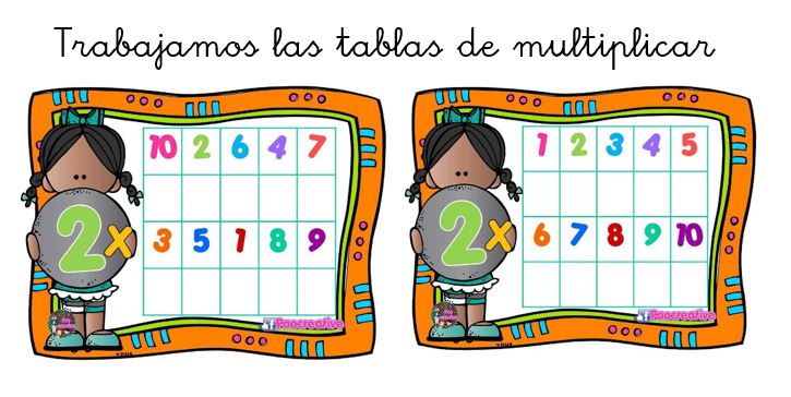 Laminas para trabajar las tablas de multiplicar Os dejamos estas sencillas láminas de actividades para trabajar las tablas de multiplicar.