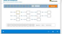 Fantástico generador de ejercicios para aprender las tablas de multiplicar.