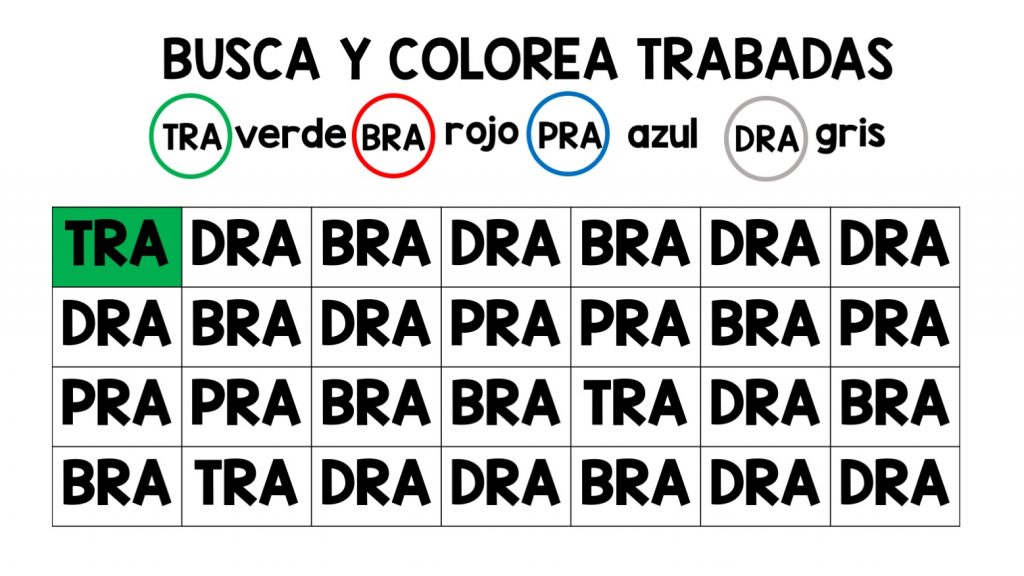 Os dejamos estas sencillas actividades que hemos preparado para el reconocimiento de sílabas trabadas ideales para niños y niñas con problemas lectoescritores.