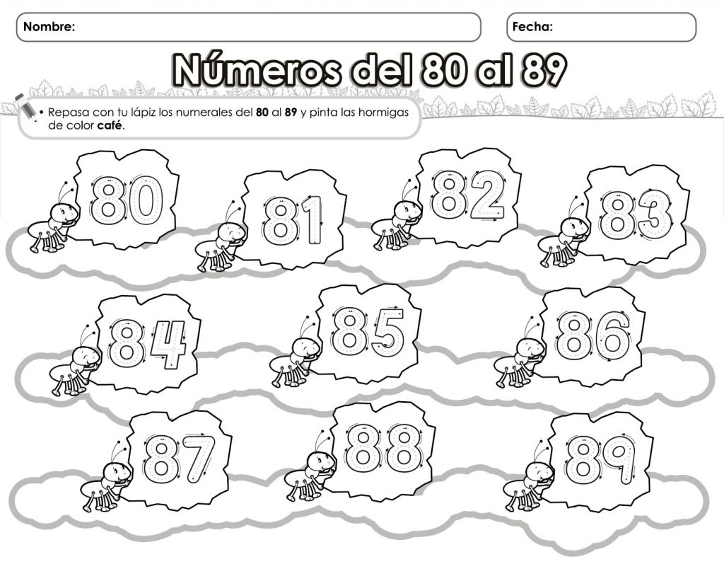 os dejamos estas fantásticas láminas para colorear super divertidas para trabajar los números del 1  al 100 por familias.