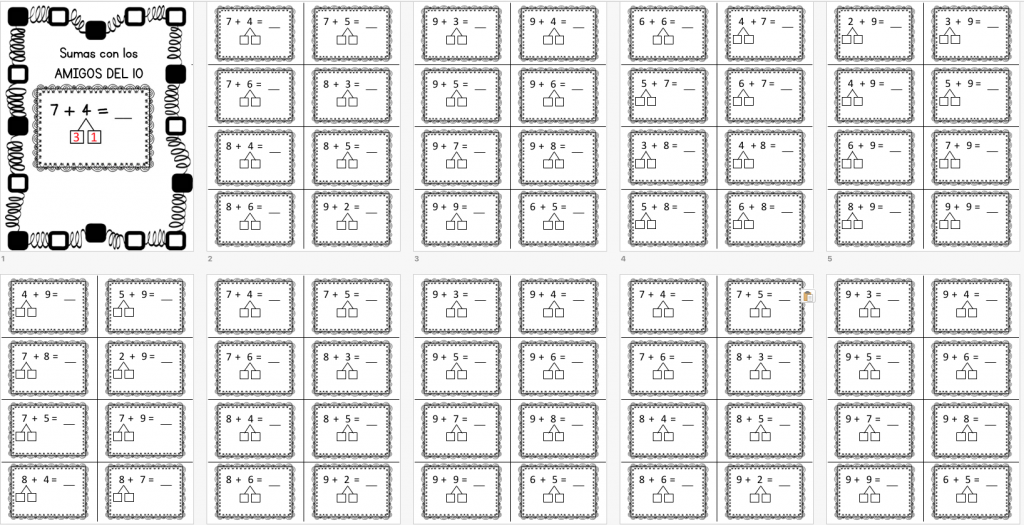 Os dejamos estas sencillas actividades en las que nuestros alumnos deben de realizar una serie de sumas de números sencillos y para ellos deben de descomponer números para que al […]