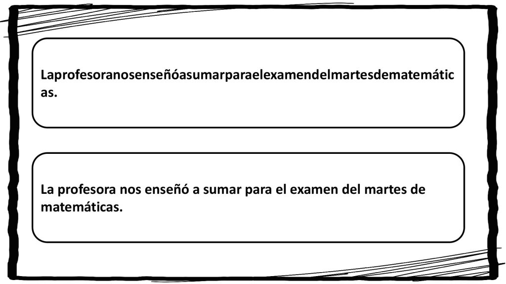A continuación os proponemos una sencilla actividad para trabajar la conciencia lexica, en la que nuestros alumnos deben separar correctamente las palabras que forman la oración que hay en el […]