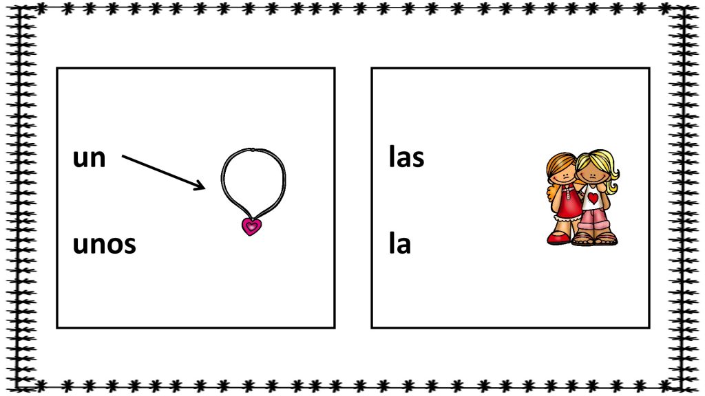 Actividad morfosintáctica: Une cada dibujo con el artículo que le corresponda La siguiente actividad presenta un sencillo ejercicio que consiste en unir cada dibujo de las fichas con el artículo que corresponda según el género y el  número.