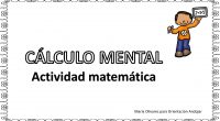 Recurso para seguir trabajando las operaciones matemáticas básicas y el CÁLCULO MENTAL. DESCARGA LOS MATERIALES EN PDF calculo-mental-dados