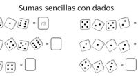 Os hemos preparado estas actividades para trabajar las sumas apoyándonos en el empleo de dados.