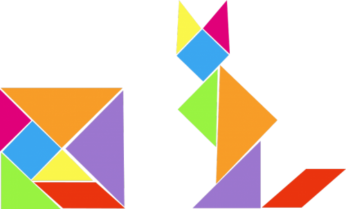 Figuras para imprimir plantillas incluidas Tangram