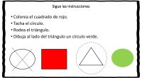 Completa actividad para trabajar la atención y la comprensión lectora a través de figura geométricas y colores. 