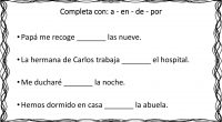 Hoy os traemos una actividad de competencia lengüistica para trabajar al conciencia gramática a través de las preposiciones a – en – de – por .