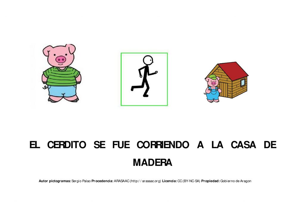 Cuentos con pictogramas los tres cerditos #TEA