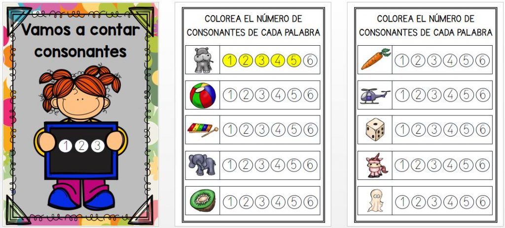 Os proponemos entas actividades en las que nuestros alumnos y alumnas deben de contar el numero de consonantes de cada una de las imágenes que les presentamos,coloreando para ello el […]