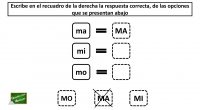 Sencillo ejercicio de lectoescritura para trabajar las mayúsculas y las minúsculas.