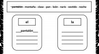 Hoy os traemos una sencilla actividad para trabajar el masculino y el femenino, que consiste en colocar todas las palabras del recuadro en la columna corresponda dependiendo si lleva delante […]