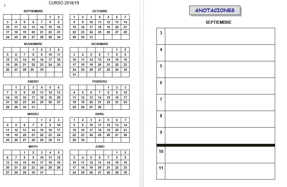 Memonotas-y-horario-de-clase-orientacionandujar-2018-2019 Os traemos como cada año nuestro memonotas y horario de clase de orientacionandujar para este curso 2018-2019 en formato totalmente editable, espero que os sea de utilicad.