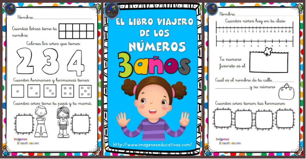 Libro viajero de los números para 3 años Libro viajero de los números para 3 años