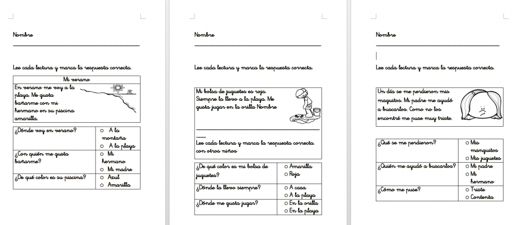 Se trata de 5 breves historias que nuestros mas peques deben de leer para posteriormente colorear un circulito de color indicando cuál es la respuesta correcta de la pregunta que […]