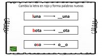 En las fichas que os traemos a continuación hay que formar palabras nuevas cambiando una sola letra, además os dejamos las soluciones, aunque en algunos casos hay más  de una […]