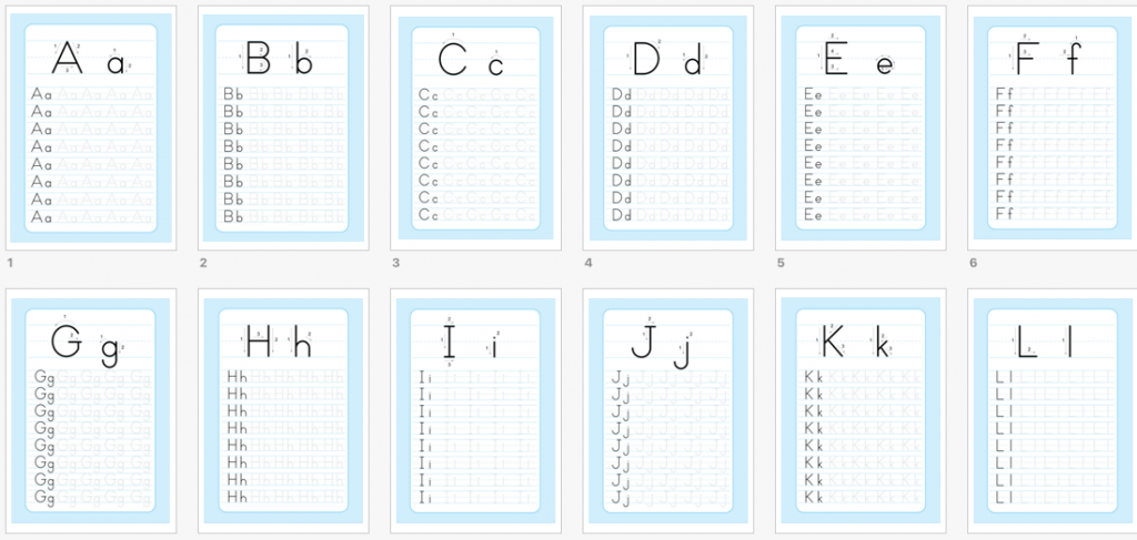 Completo abecedario completo grafomotor Os dejamos este completo abecedario para practicar la grafomotricidad de todas las letras.