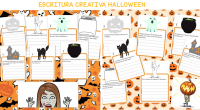 Os dejamos estos divertidos materiales de halloween para trabajar la escritura creativa creados por Carolina, de @learning_with_miss_carolina