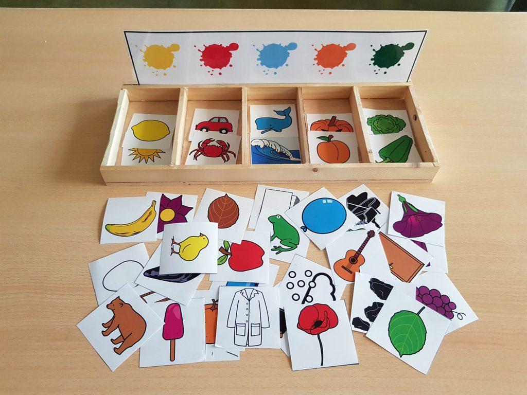 Material manipulativo tipo TEACCH para trabajar de forma lúdica la discriminación visual, el aprendizaje del vocabulario relacionado con los colores y la asociación color-elemento. El material está preparado para imprimir […]