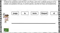 A continuación os presentamos un ejercicio de CONCIENCIA SINTÁCTICA, que consiste en ordenar las palabras que vienen desordenadas pero ¡ojo! se ha colado una palabra intrusa que hay que identificar […]