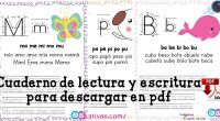 Cuaderno de lectura y escritura para descargar en pdf