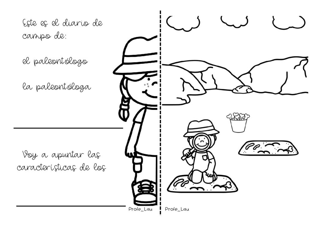 Hoy os traemos este fantástico material de Laura, de Profe_Lau_ Infantil. Se trata de un minilibro para trabajar los dinosaurios con los más peques, donde podrán realizar actividades divertidas.