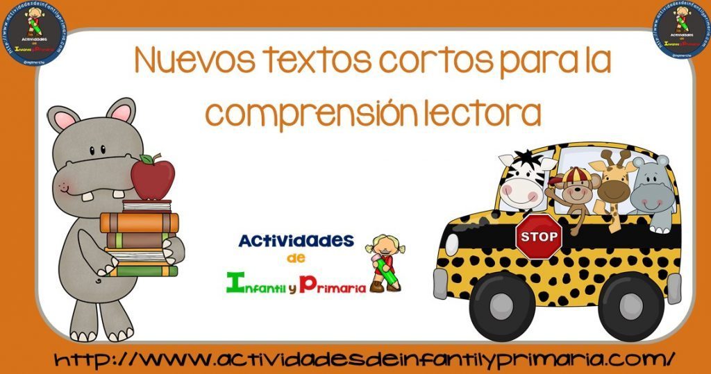 Nuevos textos cortos para la comprensión lectora de una forma amena y divertida ideal par los más peques por su contenido y dibujos coloridos.