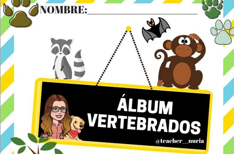 ALBUM DE LOS VERTEBRADOS     Os traemos una nueva colaboracion de TEACHER__NURIA  se trata de una fantástica ficha de lectura.   Teacher Nuria DESCARGA EL ALBÚM EN PDF ALBUM DE LOS VERTEBRADOS