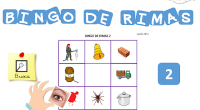 BINGO DE RIMAS para jugar igual que el bingo tradicional pero en versión rimas.