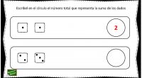 Os hemos preparado estas actividades para trabajar las sumas apoyándonos en el empleo de dados.