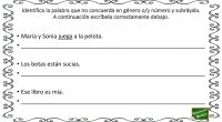 En las siguientes oraciones hay una palabra que no concuerda en género y/o número con el resto de la oración; identifícala y a continuación escribe la frase ya corregida.