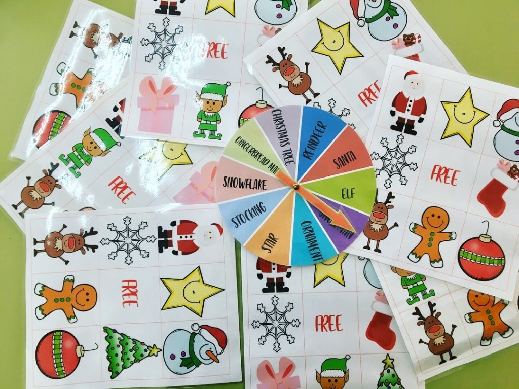 Bingo de navidad en inglés para trabajar el vocabulario básico con primero y segundo.