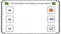 Con la actividad que os presentamos a continuación vamos a trabajar la conciencia fonológica a través de dibujos y las sílabas por la que empiezan.