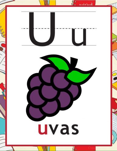 Las tarjetas de las vocales con dibujos en mayúscula y minúscula ...