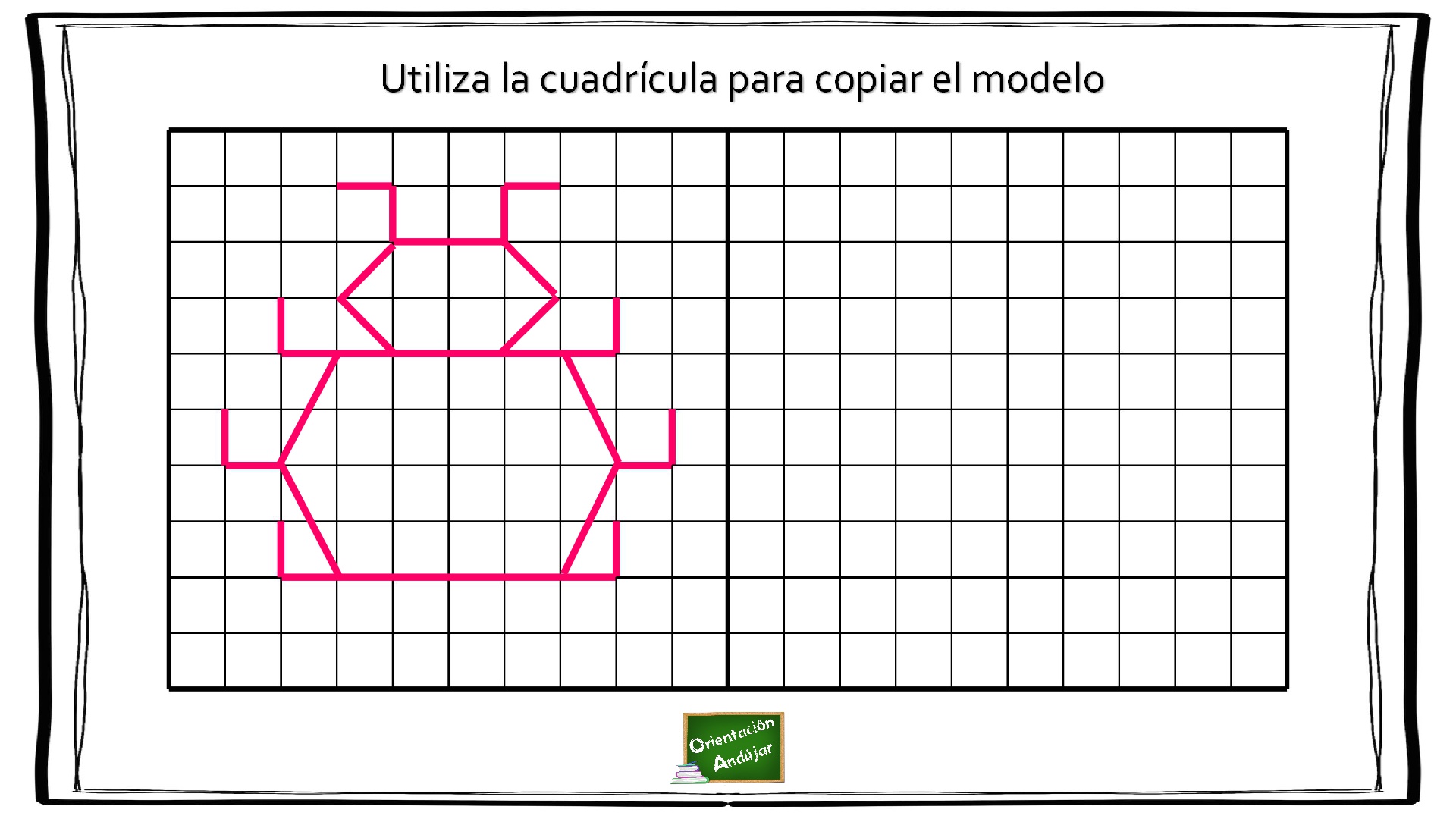 Practicamos la simetría: Dibujamos con cuadrícula.