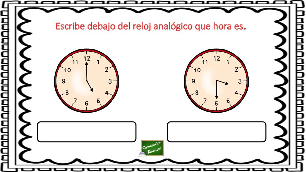 La siguiente actividad tiene como objetivo el aprendizaje de las horas en los relojes analógicos, algo que puede resultar complicado a nuestros alumnos.