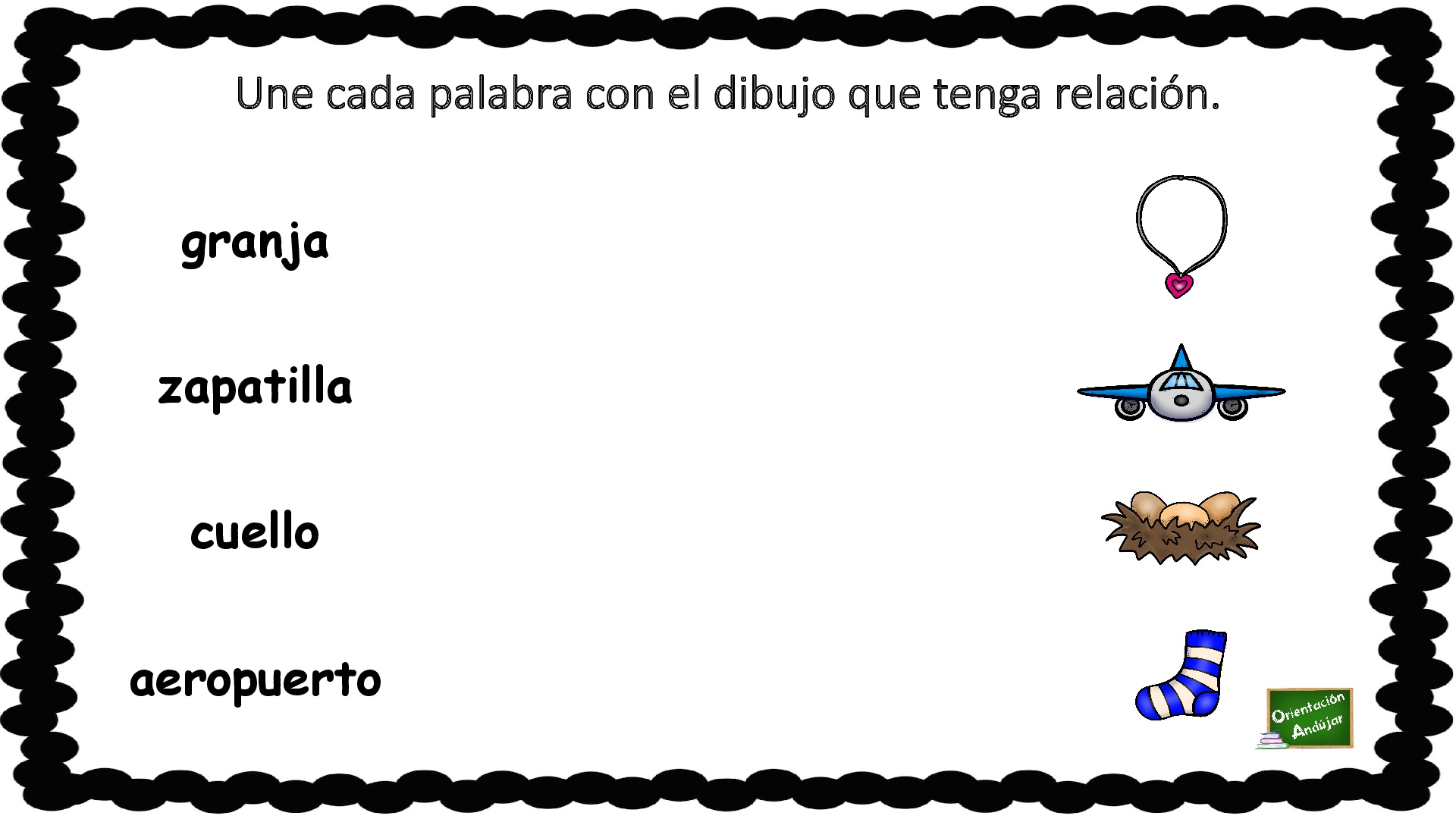 Conciencia Semántica: Une cada palabra con el dibujo que tenga más  relación. -Orientacion Andujar