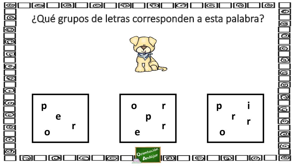 La siguiente actividad está preparada para trabajar la conciencia fonológica con nuestros peques; es muy sencillo, sólo hay que identificar el grupo de letras que forman la palabra del dibujo.