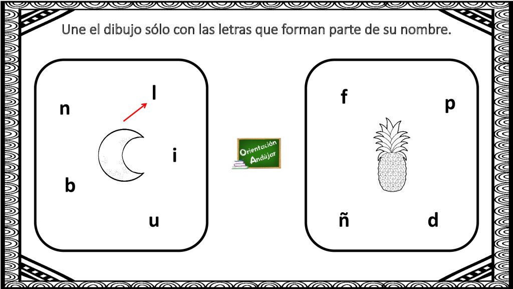 El objetivo del siguiente ejercicio es trabajar la competencia lengüística, en concreto, la conciencia fonológica. En esta actividad hay que unir del dibujo del centro sólo con las letras que […]
