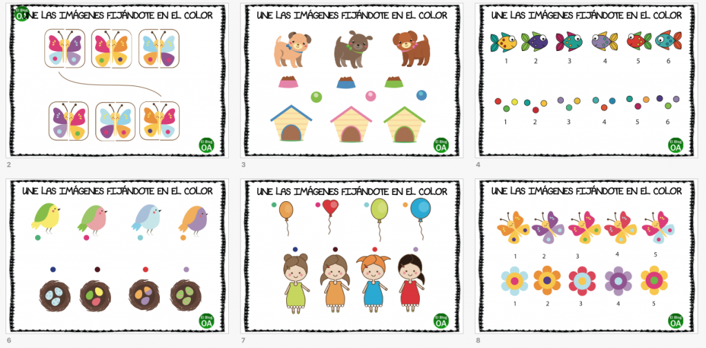 Acabamos de preparar estos nuevos marteriales para trabajar la atención, en la que nuestros alumnos/as deben de unir   dos imagenes que tienen una relación de color, con lo que trabajamos […]