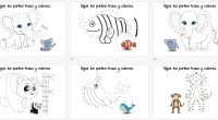Fichas de actividades matemáticas para unir puntos y formar o completar dibujos. Esencial para trabajar los números y unir puntos del 1 al 100 con niños de el primer ciclo […]