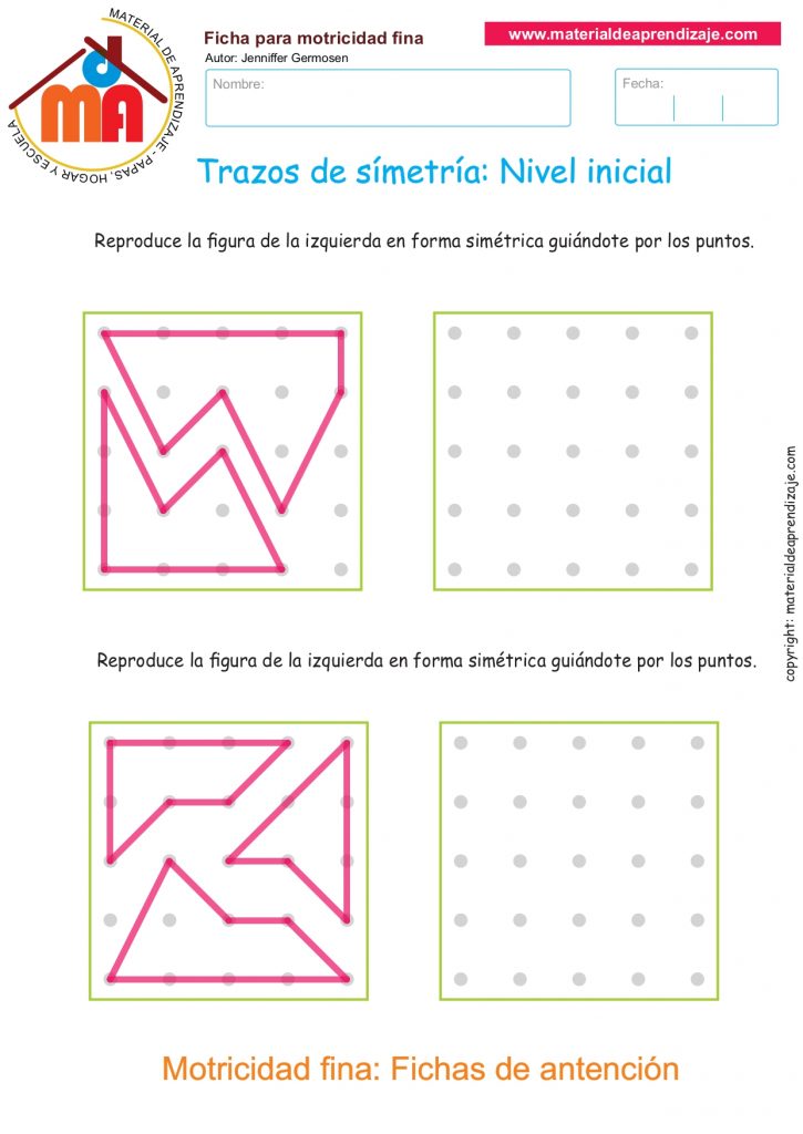 Fichas imprimibles de trazos de simetría con actividades para trabajar la motricidad fina. A continuación presentamos el cuadernillo número 1 o cuadernillo fácil, dónde encontrarás ejercicios en los cuales en las cuales los niños deben […]