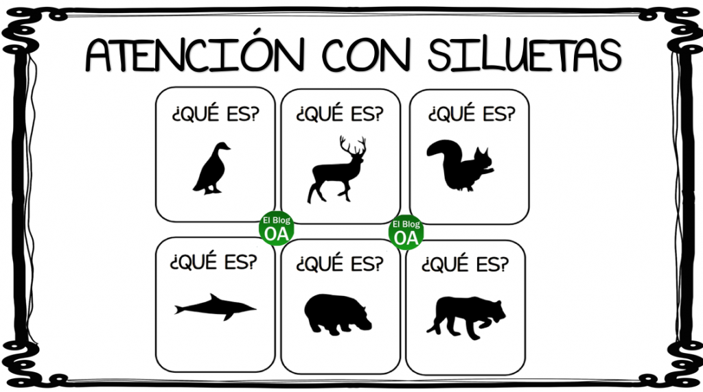 Os hemos preparado estas actividades divertidas para trabajar la atención con siluetas divertidas de dibujos.