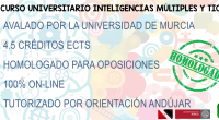 SEGUNDA EDICIÓN OCTUBRE 2019 https://formacion.cvw.es/curso/ii-curso-universitario-inteligencias-multiples-y-tic/ PARA MATRICULARTE Modalidad Actividad On-Line  Promotores FACULTAD DE TRABAJO SOCIAL (Universidad de Murcia), COVER VIRTUAL WEB, S.L.  Dirección de la actividad  CATALINA GUERRERO ROMERA PROFESORES TITULARES DE UNIVERSIDAD […]