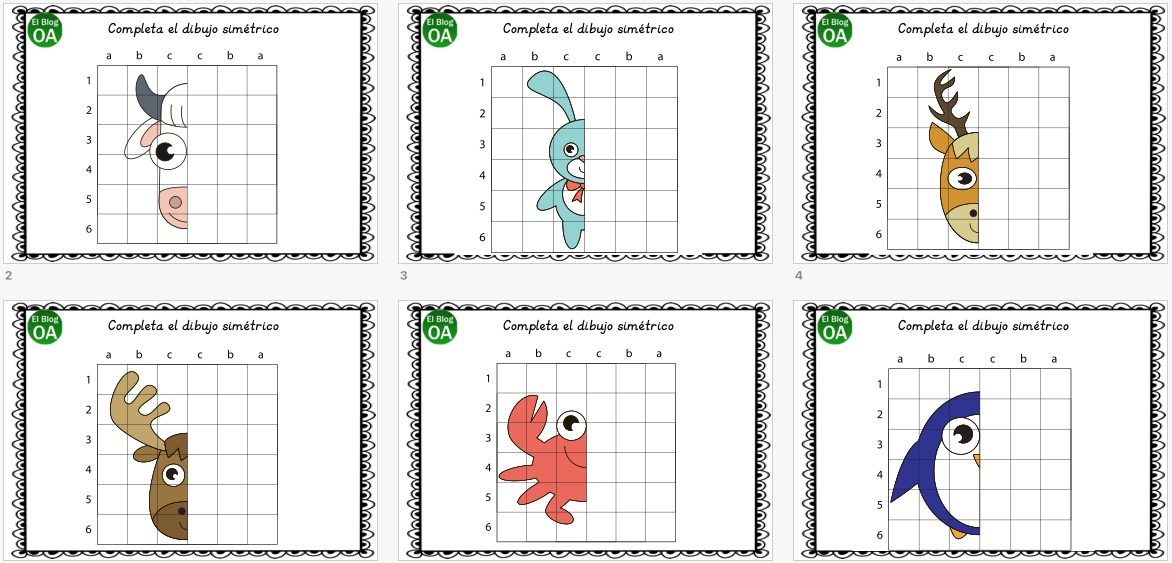 Cuaderno de atención dibujamos ANIMALES simétricos -Orientacion Andujar Cuaderno de atención dibujamos ANIMALES simétricos -Orientacion Andujar